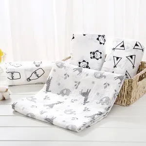Fashion Muslin Swaddle Cloth Diaper Wrap Baby Receiving Blanket Squares Babyroom Decor 100% Cotton