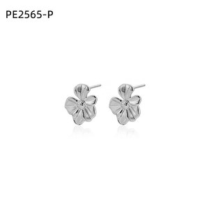 Amy Amy – boucles d'oreilles à fleurs en argent 925, strass en cristal, classiques, à porter au quotidien, bijoux pour femmes, PE2565 - Product Image 1