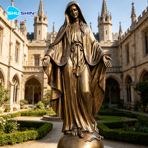 Statue de <span class=keywords><strong>la</strong></span> Vierge Marie en bronze grandeur nature, moderne, religieuse, catholique, pour l'extérieur, sculpture de <span class=keywords><strong>Notre</strong></span>-<span class=keywords><strong>Dame</strong></span>, moulage antique plaqué, sur mesure pour église - Product Image 4