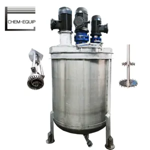 1000L Homogenizer Mixer with Agitator Tank Blending Cream Jacketed Liquid/Stirr Homogenization Tank