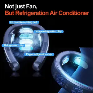 2024 nuevo aire acondicionado portátil frío y calor calentador eléctrico portátil colgante Semiconductor refrigerador ventilador de cuello de refrigeración