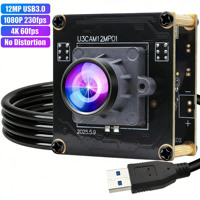 Módulo de Cámara Industrial Mini USB3.0 UVC ELP 12MP IMX577, 4K 60fps, 1080P 230fps, Gran Angular de 88 Grados, Sin Controlador, Compatible con Múltiples Sistemas Operativos