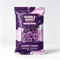Emballage personnalisé pour barres énergétiques, sachet refermable de qualité alimentaire pour barres protéinées, biscuits, fruits secs, bonbons