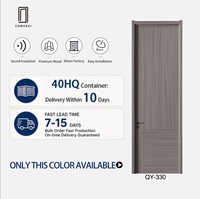 Prix d'usine Poignée de porte MDF 45 mm Portes en WPVC pour maisons Dernier design Porte en bois Porte intérieure Porte de chambre