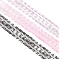 Bande élastique en dentelle de 2 cm pour vêtements, sous-vêtements, bordure en maille, ceinture extensible à coudre, ruban de couture pour textile DIY