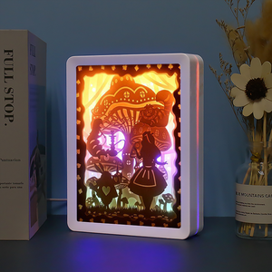 Decoraciones de Anime y <span class=keywords><strong>Manga</strong></span>, Lámparas para Habitación Infantil, Marco de Caja de Sombra, Imagen Personalizada, Lámpara Nocturna 3D, Artículos de Regalo para Niños - Product Image 3