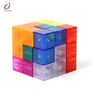 Chengji trẻ em mới sáng tạo tự làm xây dựng từ pha lê khối lập phương đầy màu sắc trong suốt khối Câu Đố cảm giác đồ chơi - Product Image 2