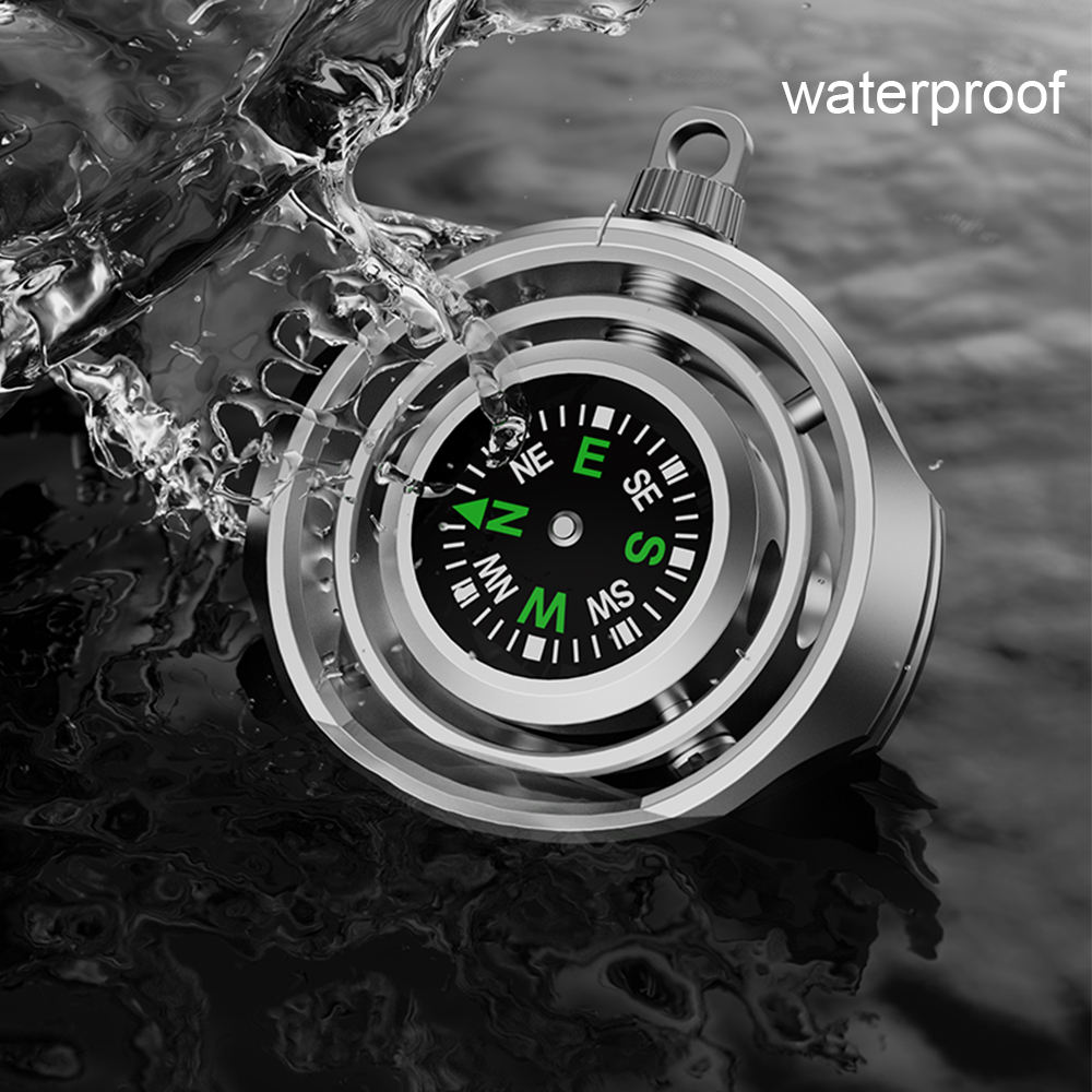 2025 TikTok New Kinetic Fidget Spinner Compass Fingertip Gyroscope Stress Relief Spinning Ring Toy Aluminium Alloy Lanyard Metal