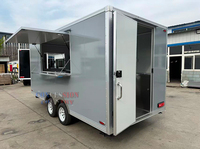 Food Truck Carré Américain Standard, Remorque de Restauration Mobile Homologuée DOT, Cuisine pour Burgers, Pizzas, Café, BBQ, Glaces, Vente Ambulante