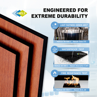 PANEL Eksterior HPL 6mm-12mm Tahan UV Antibakteri Tahan Cuaca Tahan Api HPL Laminasi Kompak untuk Dinding Luar Ruangan