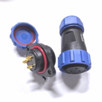 Connecteur Cylindrique Étanche IP68 SP2510 1211 pour l'Aviation, Prise et Fiche SP25-2/3/4/9/10/12B/19 Broches