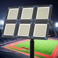 Projecteur LED extérieur à mât haut Youwin en gros, 1200W Meanwell, aluminium noir, IP67, IRC>70, pour applications de stades