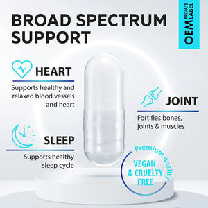 OEM magnesio integratore 500mg di magnesio glicinato capsule che sostengono il rilassamento muscolare e la salute delle ossa, del cuore e dei nervi - Product Image 3