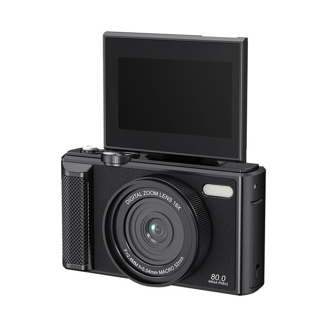 High Resolution 5K 18x Zoom Retro-inspired Compact Flip Screen Built-in LED Light Smile Capture WIFI CMOS Sensor Digital Camera
