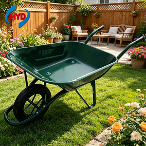<span class=keywords><strong>Brouette</strong></span> de qualité commerciale Wb6400, capacité de charge de 130 kg, avec pneus gonflables, pour travaux agricoles, de construction et d'aménagement paysager - Product Image 5