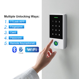 Không thấm nước ttlock App <span class=keywords><strong>Bluetooth</strong></span> BLE + Wifi boimetric vân tay mật khẩu RFID 13.56Mhz IC Đầu đọc thẻ hệ thống kiểm soát truy cập cửa - Product Image 1