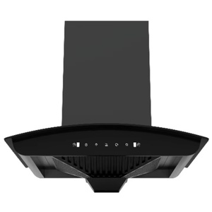 Hotte aspirante incurvée <span class=keywords><strong>ARCTURUS</strong></span> noire stable pour une évacuation fumigène constante dans les espaces de cuisson résidentiels - Product Image 2