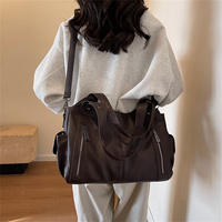 Sac à bandoulière classique et élégant, avec fermeture éclair, portable, à deux sangles, souple, de luxe, en polyester