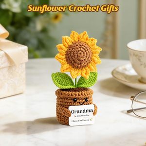 Ilifemate Crochet Tournesol 'Je t'aime pour toujours' – Cadeau d'anniversaire de remerciement pour grand-mère/Grand-père destiné aux petits-enfants, fabriqué en Chine - Product Image 3