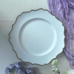 Assiette <span class=keywords><strong>de</strong></span> présentation en plastique ronde <span class=keywords><strong>de</strong></span> 13 pouces, plateau <span class=keywords><strong>de</strong></span> service <span class=keywords><strong>pour</strong></span> desserts et fêtes, design moderne et luxueux <span class=keywords><strong>pour</strong></span> les restaurants - Product Image 4