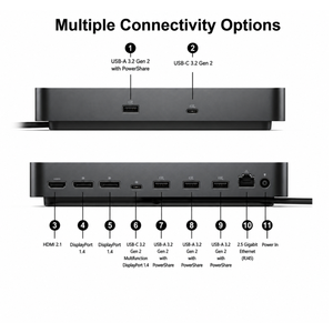 محطة إرساء WD25 USB-C تدعم شاشات رباعية بدقة <span class=keywords><strong>4K</strong></span> وقوة 130 واط للحواسيب المحمولة - Product Image 2