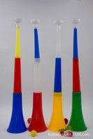 Vuvuzela OEM 57 cm personnalisable avec logo, klaxon de stade, bruiteur, jouet de football en plastique amusant pour supporter, vente en gros