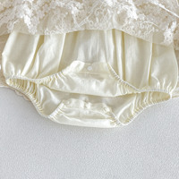 Robe-combinaison en dentelle pour bébé fille, style princesse, pour l'automne, pour les 100 jours et le 1er anniversaire, style coréen