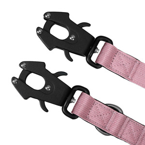 Multi Function Dual Control Dog Leash Nylon Soft <b>Padded</b> Liner Multi D Ring Frog Buckle For Dog <b>Walking</b> Training - Product Image 5