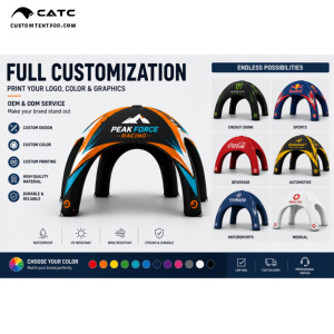 Carpa Inflable CATC para Rally en <span class=keywords><strong>el</strong></span> <span class=keywords><strong>Desierto</strong></span> |   Carpa de Boxes para Automovilismo Resistente al Viento |   Carpa Personalizada Tipo Araña para Eventos Todoterreno - Product Image 4