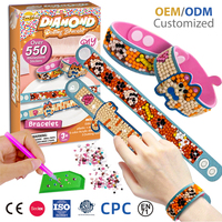 Kit de Fabricación de Pulseras con Pedrería DIY con Diseño de Animales, Pegatinas de Pedrería Acrílica con Motivos de Animales para Manualidades