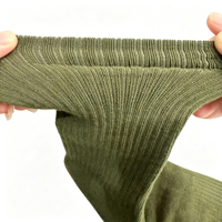 Chaussettes hautes vert olive épaisses, semelle en tissu éponge, respirantes et côtelées, pour bottes de randonnée et trekking
