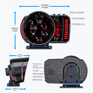 จอแสดงผล LCD บนกระจกรถยนต์ แสดงความเร็ว รอบเครื่องยนต์ นาฬิกา GPS ปริมาณน้ำมันเชื้อเพลิง ระยะทางที่ขับขี่ (3.5 นิ้ว) - Product Image 4