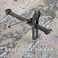 Barre de dips en acier réglable en forme de Y pour Power Cage et salle de sport à domicile - Fixation robuste pliable
