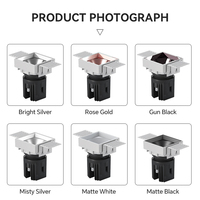 Spot LED encastré moderne sans cadre, étanche IP65, pour extérieur, carré, réglable, petit spot Fresnel pour plafond