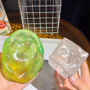 ของเล่นบีบยืดหยุ่นรูปชีสใสขนาดใหญ่ยักษ์ ASMR วาสลีน ฟิลลิ่ง ทรานส์เพอร์แคนท์ จัมโบ้ สนุก ไม่ฟู ไม่ยืด ของเล่นบีบยืดหยุ่นสำหรับงานปาร์ตี้ - Product Image 5