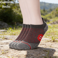 Chaussettes de compression athlétiques en nid d'abeille personnalisées pour hommes et femmes chaussettes de sport en laine mérinos avec serviette de fond éponge et cheville