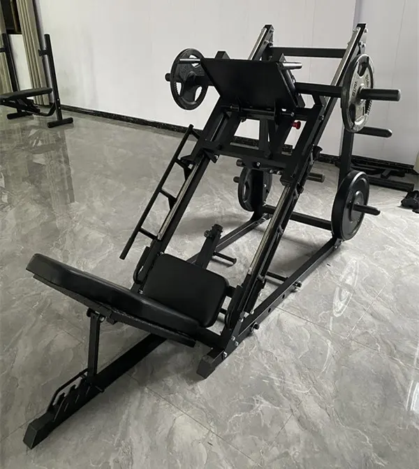 Máquina multifuncional para carregar placas de peso, equipamento fitness HRRK170B para pernas e pés