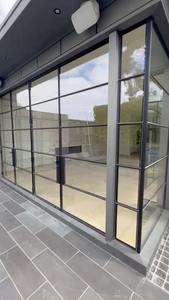 Portes doubles en acier modernes à profil solide W40 pour hôtels Isolateur haute performance suspendu fixe cassé thermiquement en métal - Product Image 5