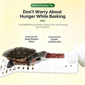Petite plateforme de bain de soleil givrée <span class=keywords><strong>pour</strong></span> tortues, antidérapante, avec ventouses, rampe d'escalade texturée, pont de repos épaissi et durable <span class=keywords><strong>pour</strong></span> aquarium - Product Image 4