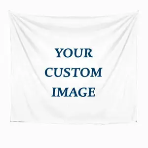 Fabrik Vintage-Stil gewebte Wandteppichdecke Familienaktivitäten waschbar individuelle Werbedruckte Bilder großes flexibles Banner