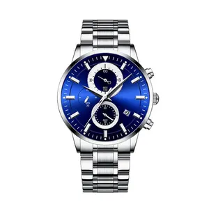 Montre de Sport pour adultes, motif Chrono, luxe, professionnelle, en ligne, Quartz, bleu, offre spéciale,