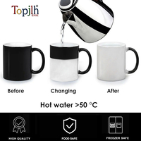 Tasse à changement de couleur 11oz, sublimation céramique, impression magique, changement de température, vente en gros Topjlh