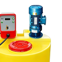 Pompe doseuse mélangeuse à débit contrôlé pour baril de dosage PE, 380V, garantie 1 an, pour traitement des eaux usées, réservoir PAC/PAM