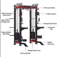 Máquina Smith Power Rack, Máquina Smith Mr. Monster, Entrenador Funcional, Máquina Smith con Doble Cable Crossover, Máquina Smith Personalizable