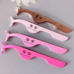 Private Label Stainless Steel Mink Eyelash Extension Tweezers With Your Own logo Rose Gold Eyelash Tweezer - Product Image 2