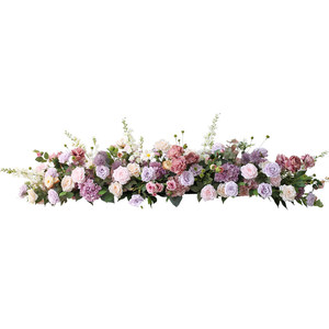 Wedding Floral <strong>Arrangements</strong> Long <strong>Table</strong> <strong>Arrangements</strong> Artificial Roses Silk <strong>Flowers</strong> Aisle Decorations Display Window <strong>Arrangements</strong> - Product Image 5