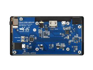 Écran AMOLED Waveshare de 5,5 pouces 1080*1920 Écran tactile capacitif avec protection en verre trempé pour Raspberry Pi 5 4B 3B Nano - Product Image 3