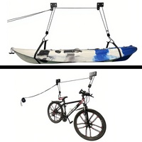 Système de levage robuste Yak Outdoors pour le rangement au plafond du garage, adapté aux kayaks, vélos, planches de surf, coffres de toit, échelles et plus encore