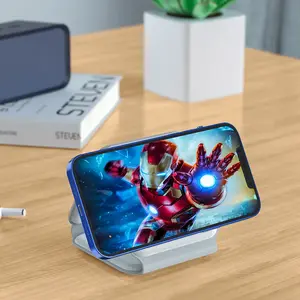 Pengisi daya nirkabel lipat 3 in 1 Cepat 15W, pengisi daya nirkabel magnetik untuk jam iPhone, pengisi daya perjalanan, Earphone