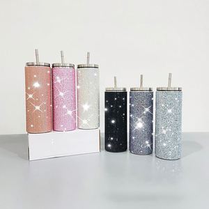 Gobelet à paillettes et strass de 20 oz – Le meilleur rapport qualité-prix – Cadeaux multicolores – Gobelets scintillants entièrement recouverts de strass - Product Image 2